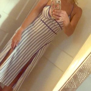 Blue and white pin stripe sun dress🌼